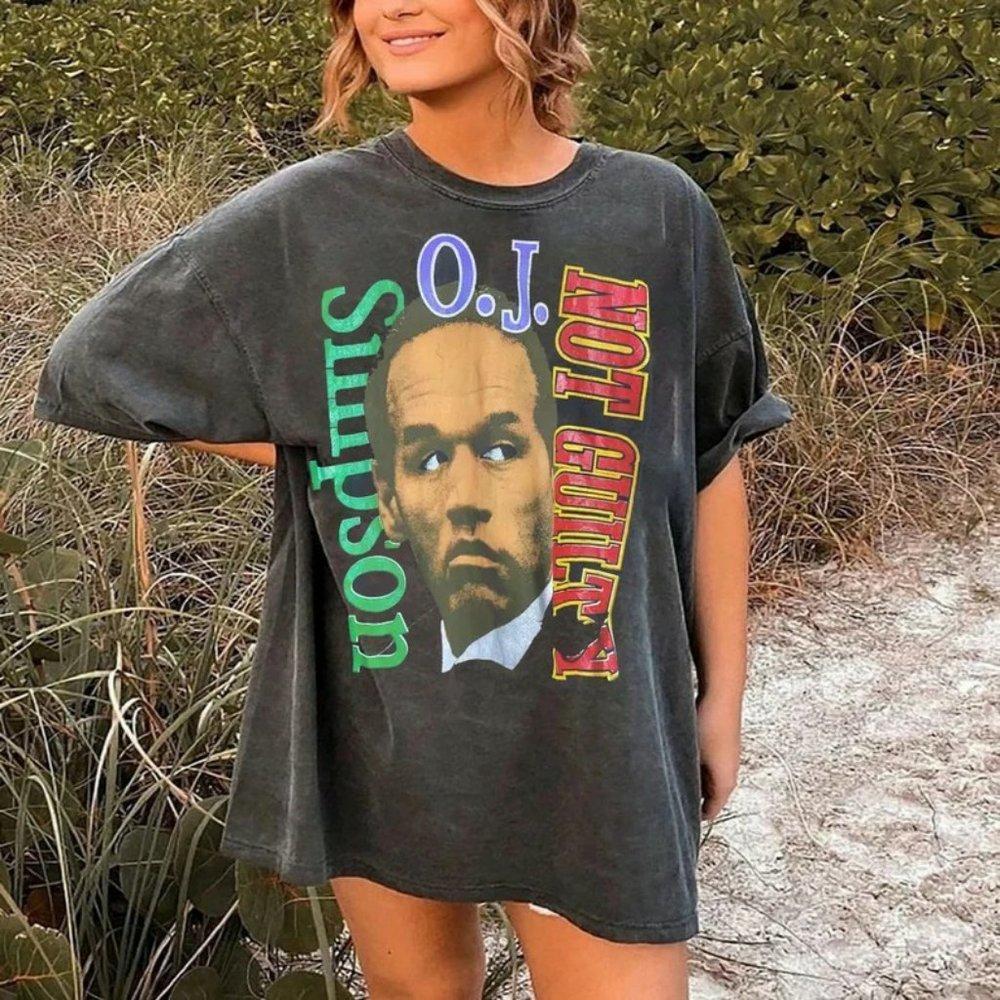 O.J. Simpson Not Guilty Bootleg Rap Tee Shirt